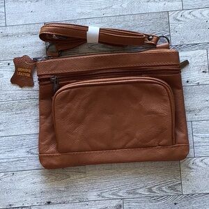 NWT Brown Leather Cross Body